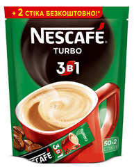 Кофе 3 в 1 Nescafe Turbo 52 стика