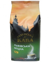 Кофе в зернах Віденська кава Львівська Міцна 1 кг